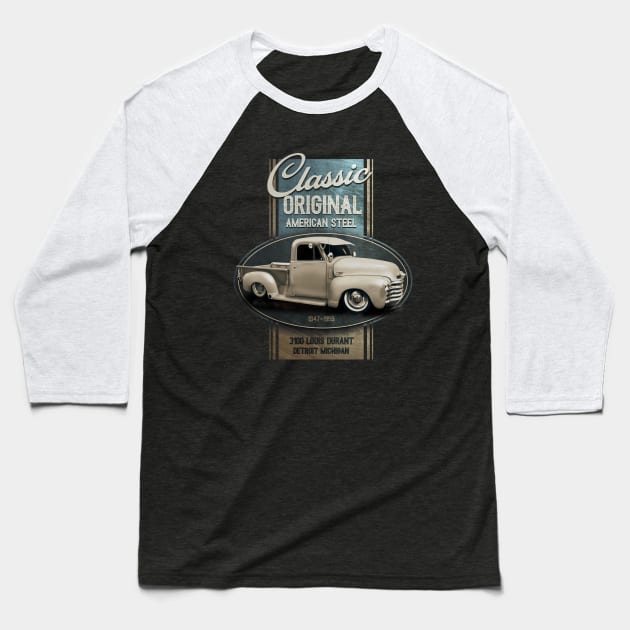 Classic Chevy Truck Baseball T-Shirt by hardtbonez